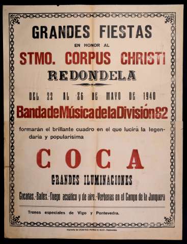 Grandes fiestas en honor al Stmo. Corpus... (Publicación: 1940)